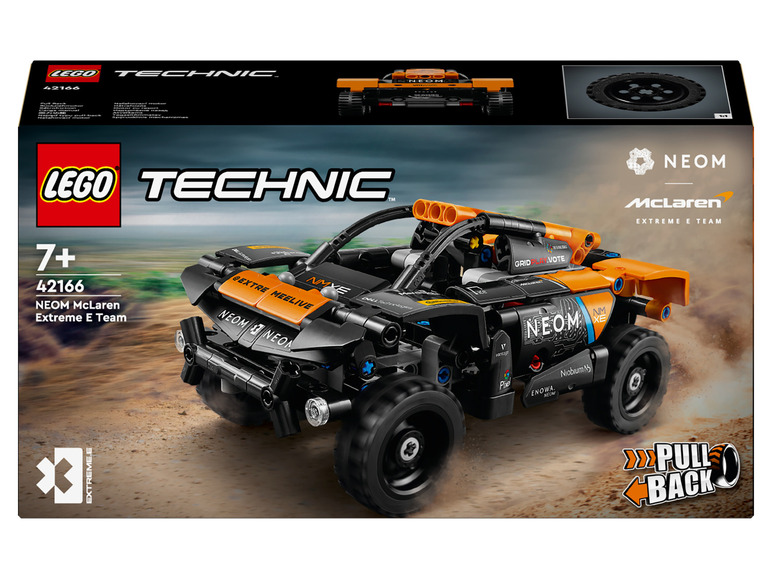 LEGO Technic NEOM McLaren Extreme E Team,  pull-back pretekársky automobil.