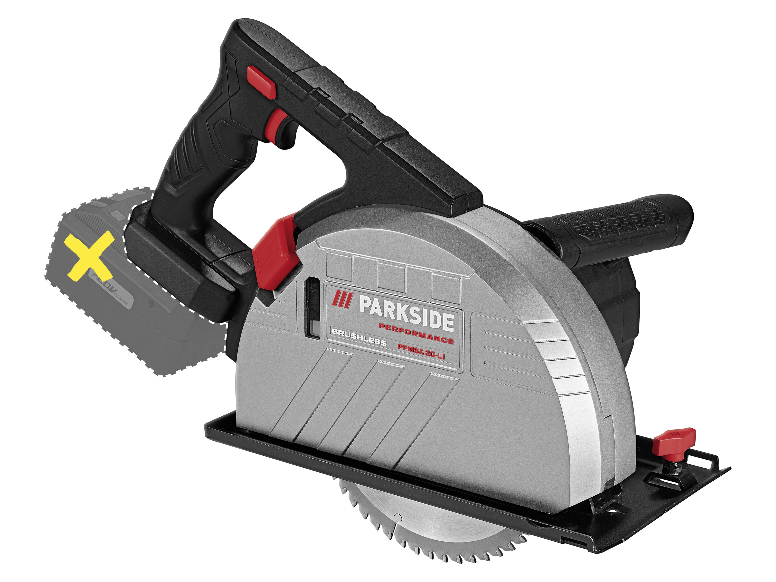 PARKSIDE PERFORMANCE® Aku ručná kotúčová píla na kov PPMSA 20-Li A1 – bez akumulátora