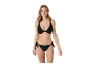 Modelka v čiernych bikinách.