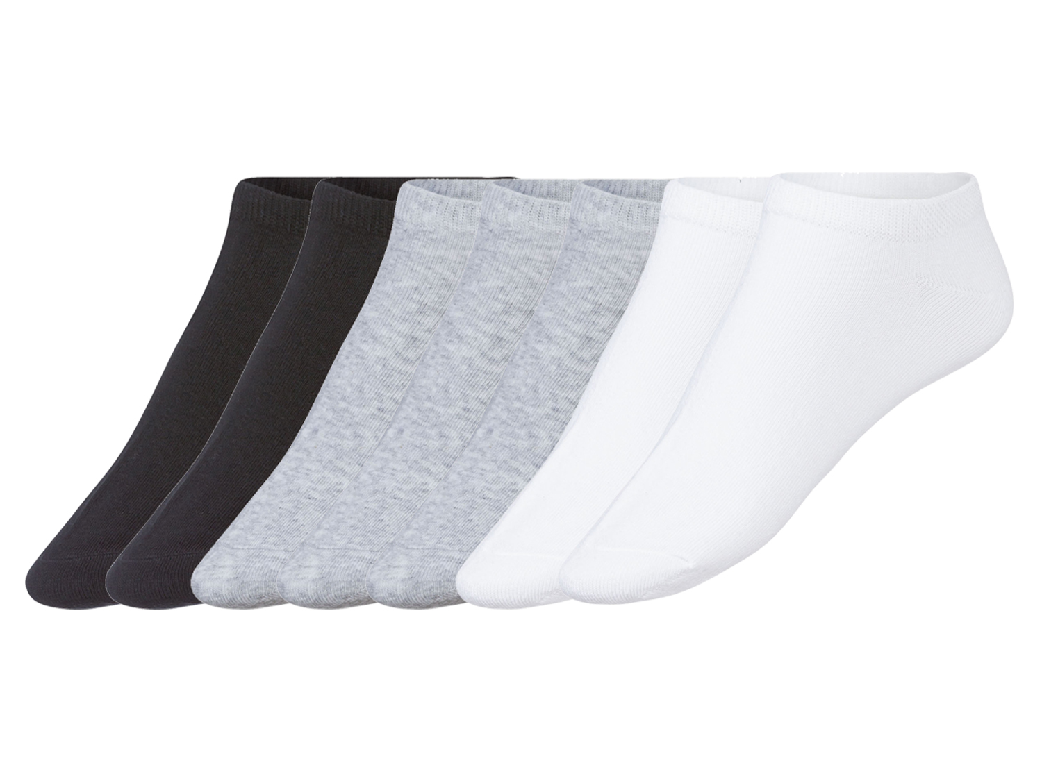 esmara® Dámske členkové ponožky, 7 párov (biela/sivá/čierna, 35/38)