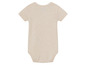 Béžový overal s krátkym rukávom pre bábätká.
