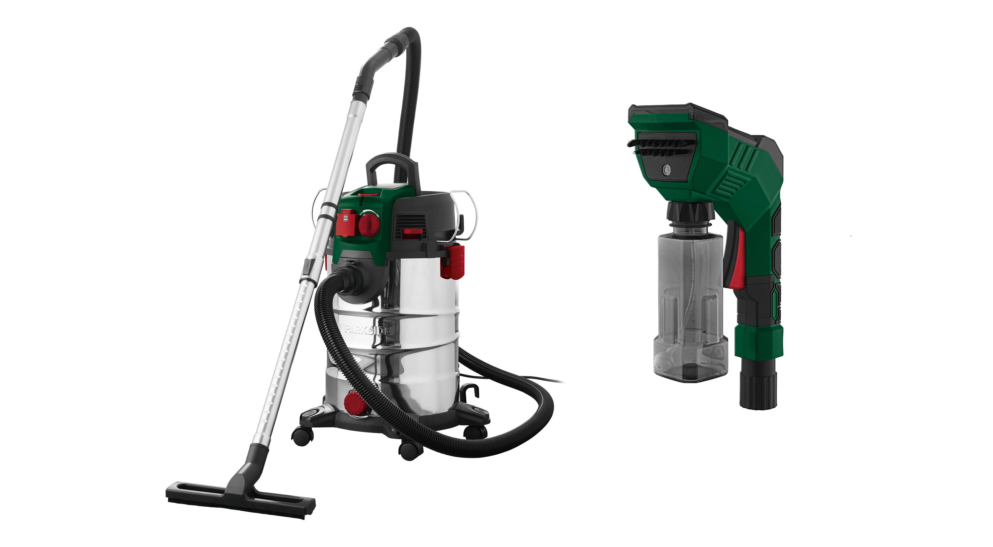 PARKSIDE® Vysávač na mokré a suché vysávanie PWD 30 C1 + Umývacia dýza s nádržkou na vodu