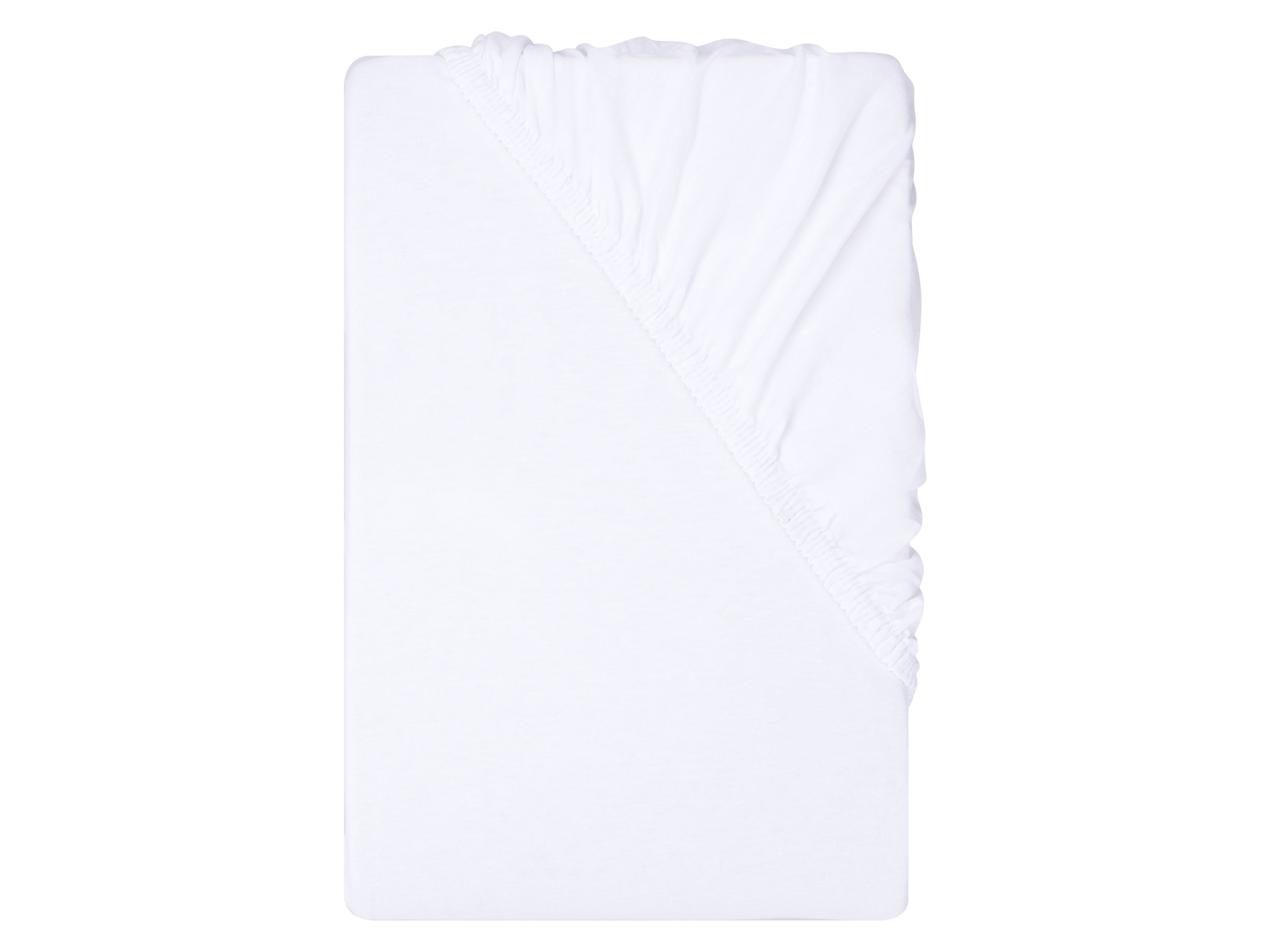 LIVARNO® Napínacia džersejová plachta, 90 – 100 x 200 cm  (biela)