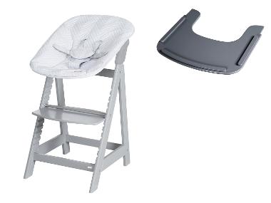 roba Detská vysoká stolička Born Up Zickzack 2 v 1 + Pultík k jedálenskej stoličke