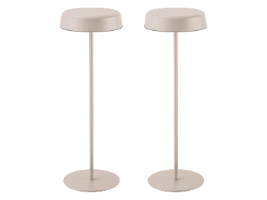 LIVARNO HOME Aku LED stolná lampa, béžová, 2 kusy