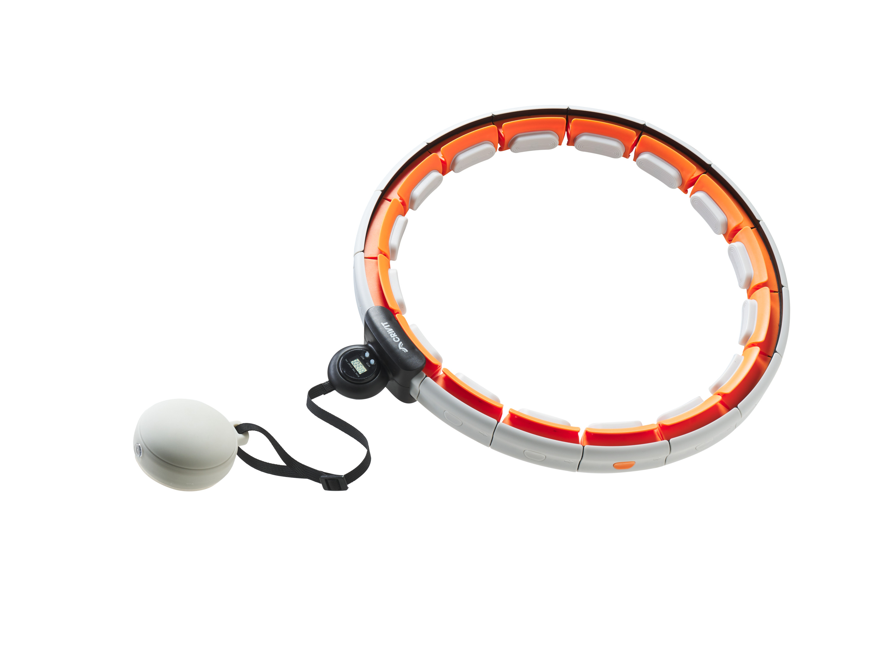 CRIVIT Obruč Hula Hoop so závažím (oranžová)