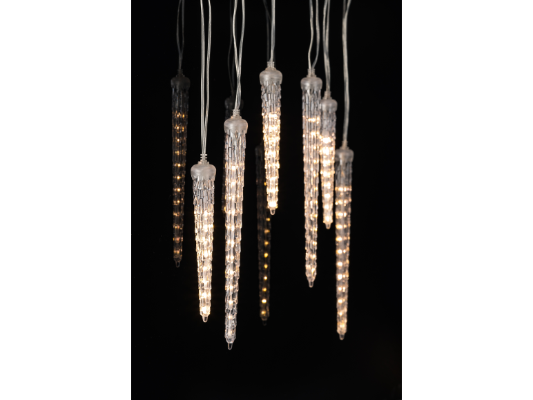 Livarno home Svetelná reťaz s cencúľmi, 148 LED (teplá biela)