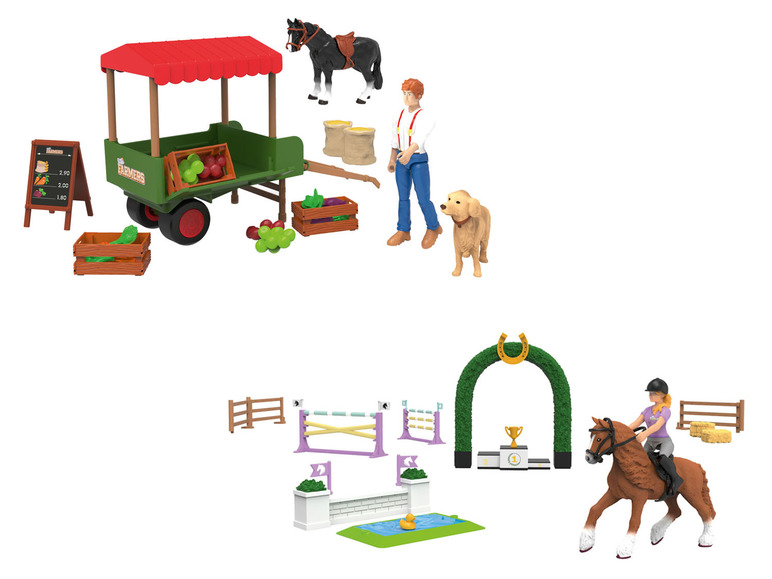 Prejsť na zobrazenie na celú obrazovku: Playtive Trhový stánok sedliacky dvor/Turnaj jazdeckých koní – obrázok 1