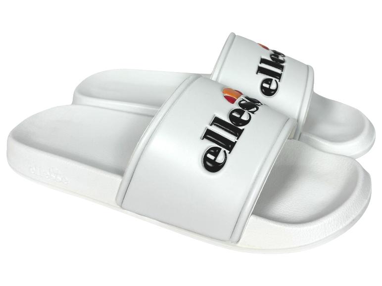 Biele pánske šľapky ELLESSE s čiernym logom