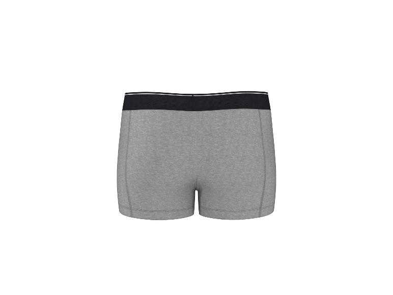 Sivé bavlnené pánske boxerky s čiernym elastickým pásom