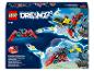 Krabica LEGO DREAMZzz s dvoma alternatívnymi modelmi červeného a modrého vozidla.