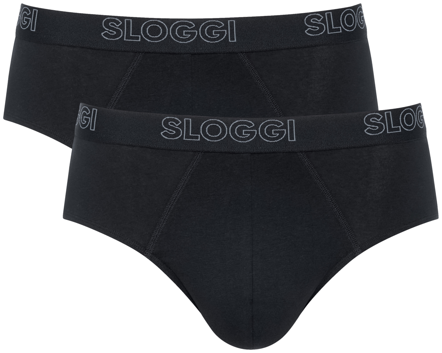 HELLO BY SLOGGI Pánske boxerky/slipy, 2 kusy (slipy/čierna, M)