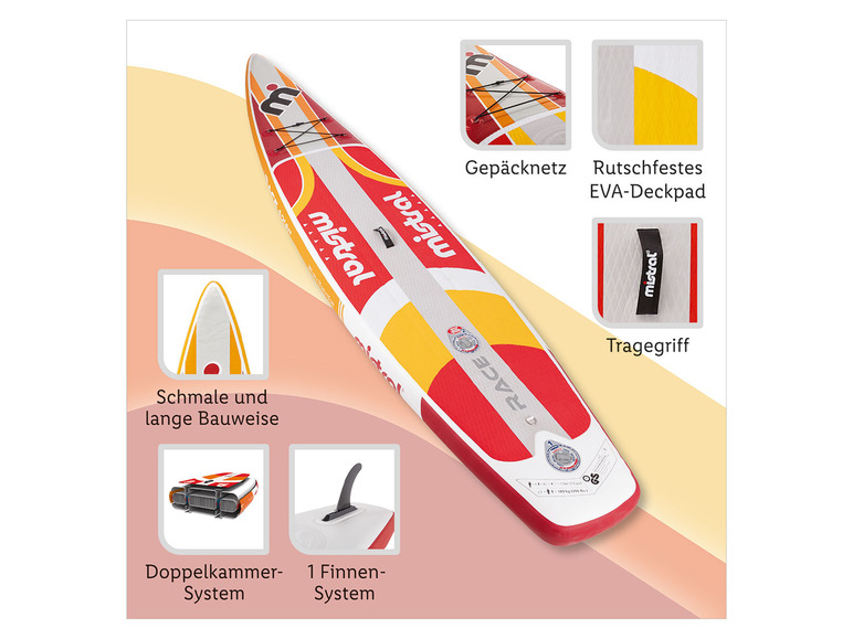 Prejsť na zobrazenie na celú obrazovku: Mistral Dvojkomorový paddleboard SUP Race 12'6" – obrázok 3