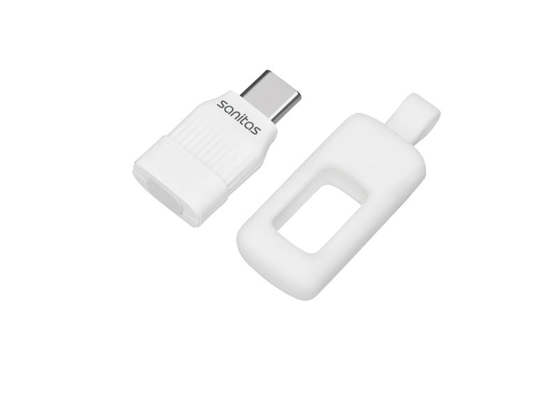 Biely adaptér USB-C s ochranným puzdrom