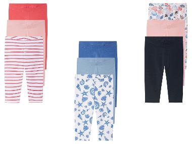 lupilu® Dievčenské capri legíny, 3 kusy