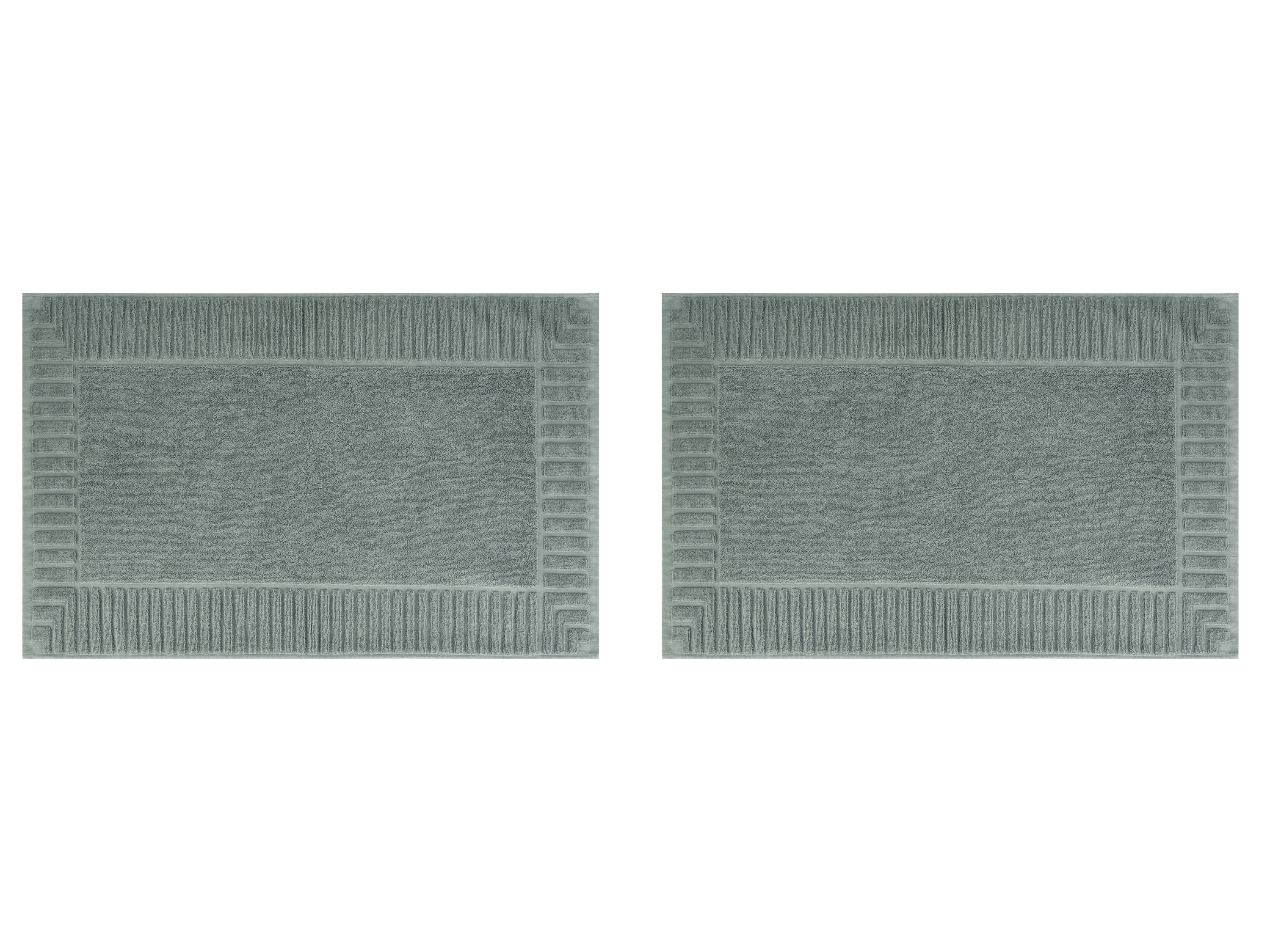 LIVARNO® Froté predložka do sprchy, 50 x 80 cm, 2 kusy (strieborná/modrá)