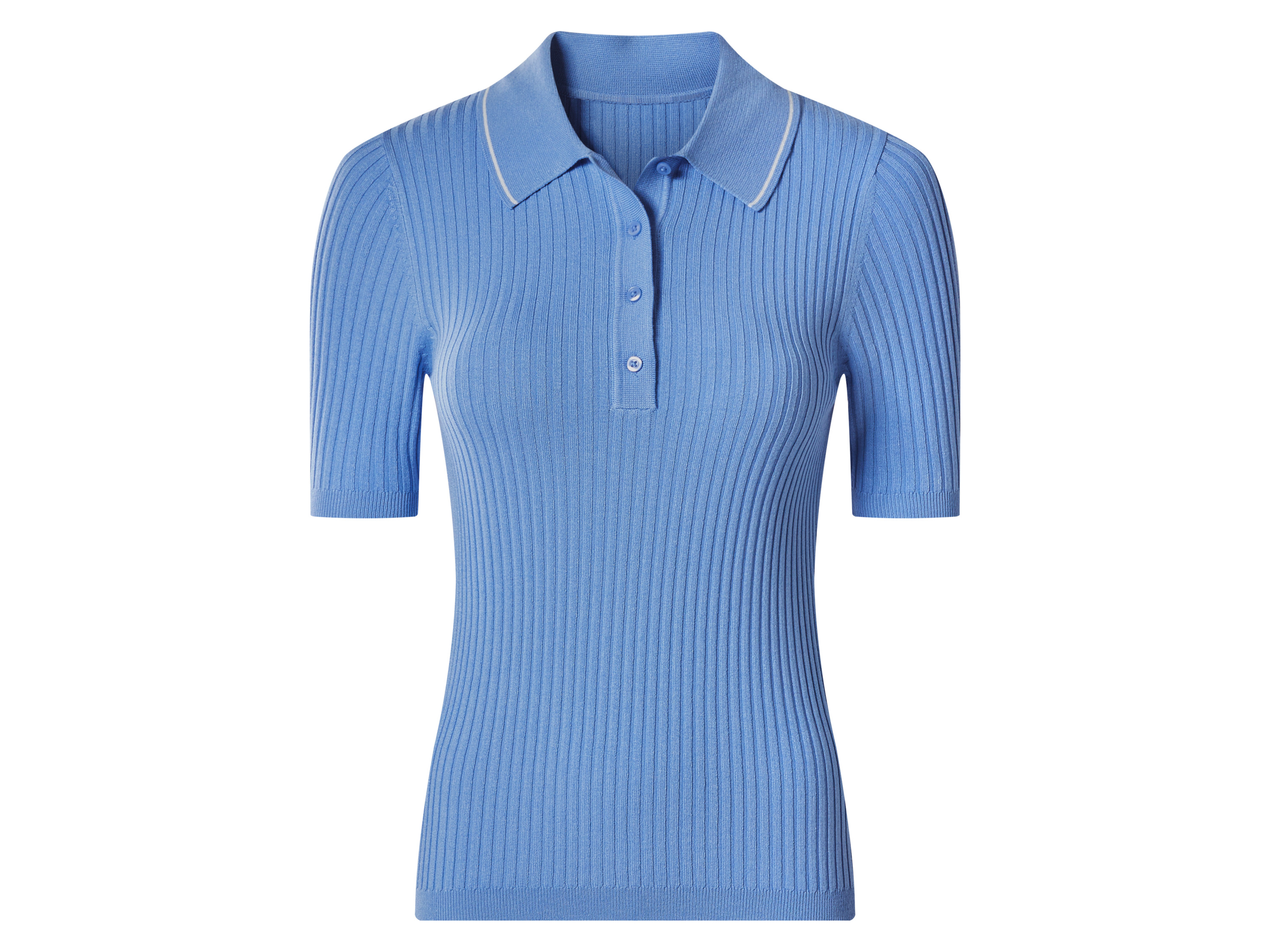 esmara® Dámske rebrované polotričko (modrá, XL (48/50))