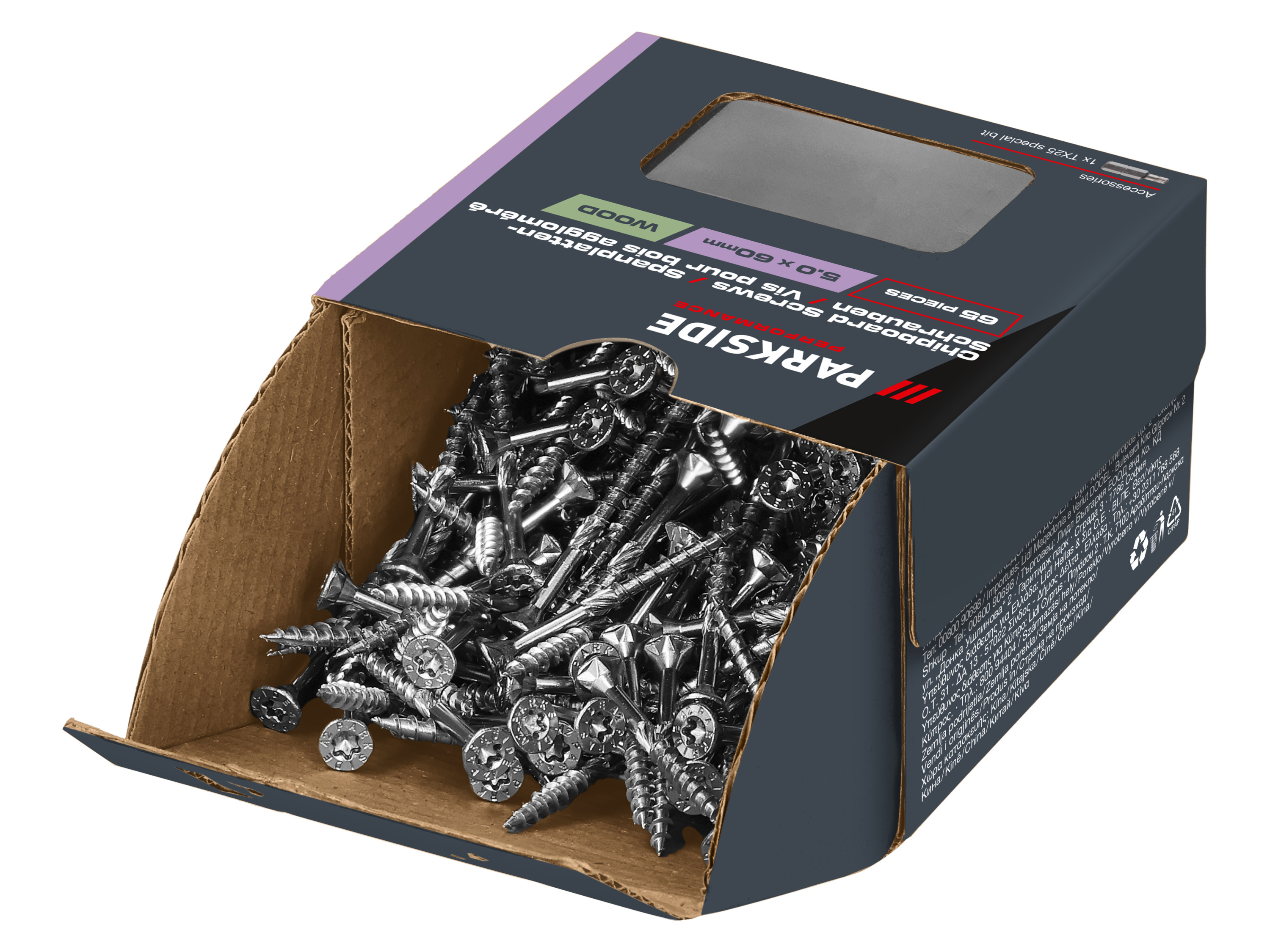PARKSIDE PERFORMANCE® Skrutky do drevotriesky (5,0 x 60 mm, TG)