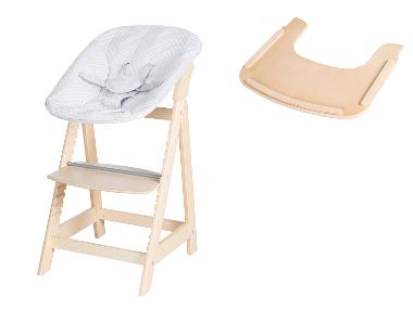 roba Detská vysoká stolička Born Up Zickzack 2 v 1 + Pultík k jedálenskej stoličke