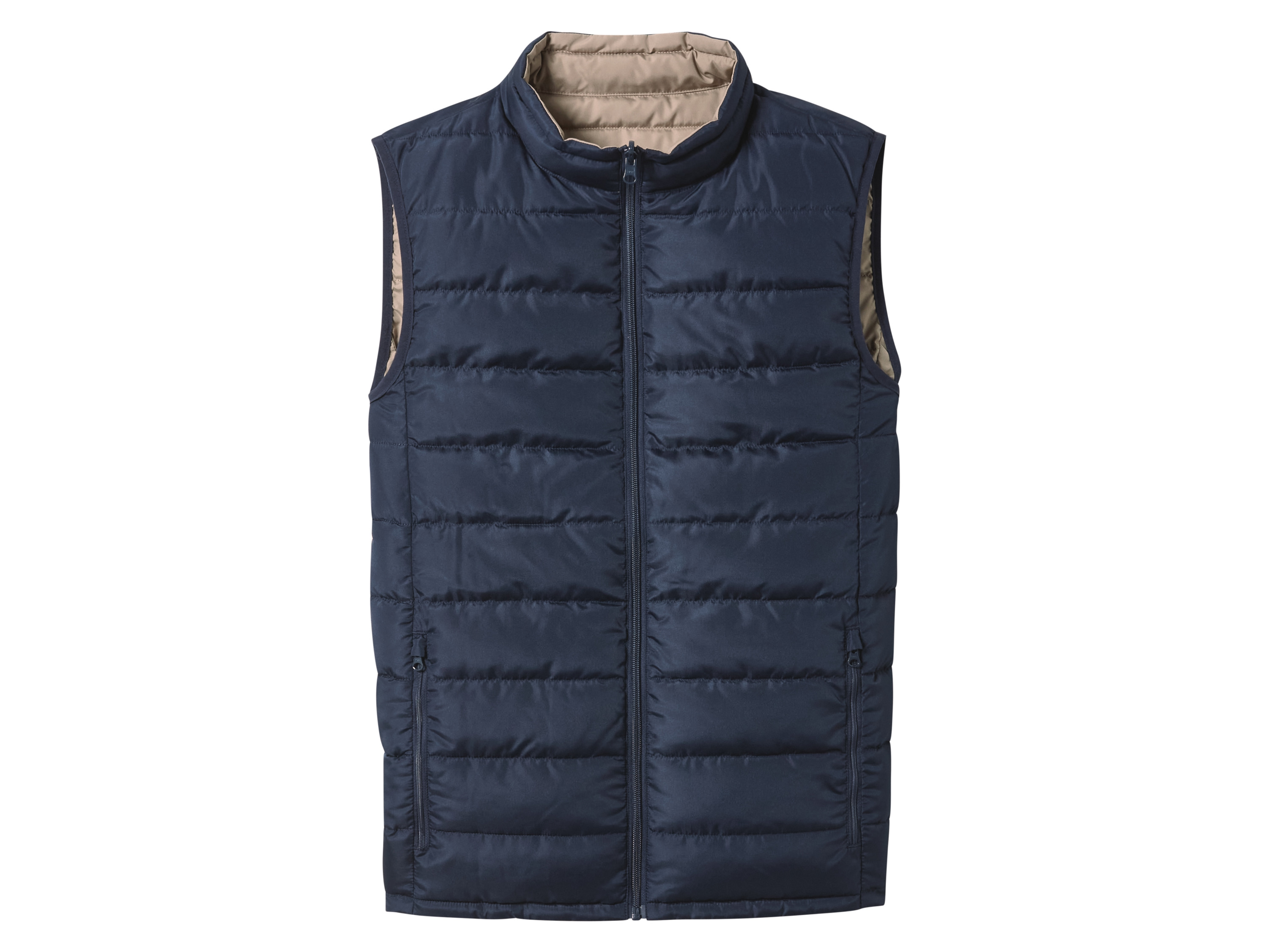 esmara Men Pánska obojstranná vesta (navy modrá/béžová, S (44/46))