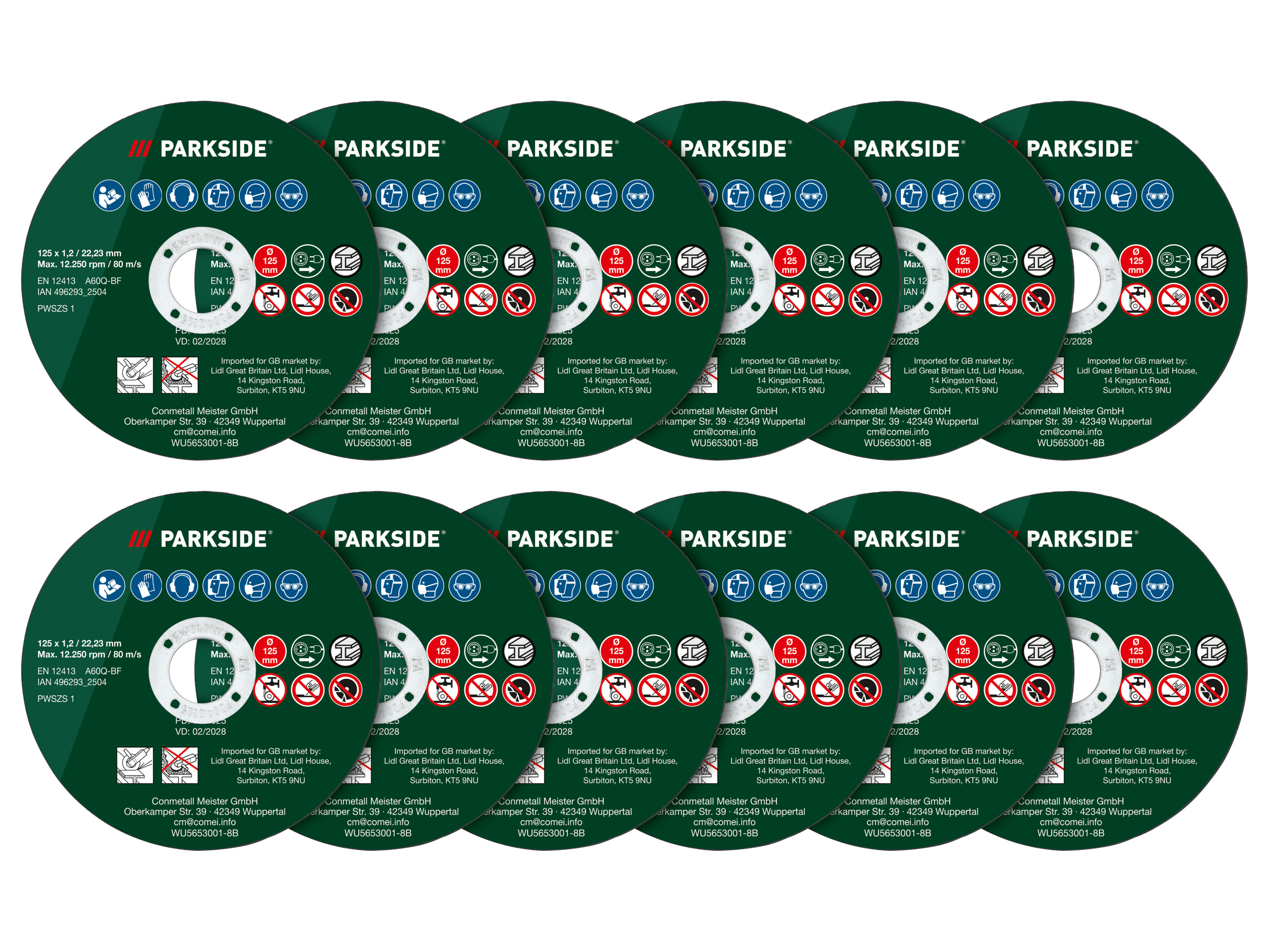 PARKSIDE® Súprava rezných kotúčov PWSZS 1 (súprava rezných kotúčov, 12-dielna)