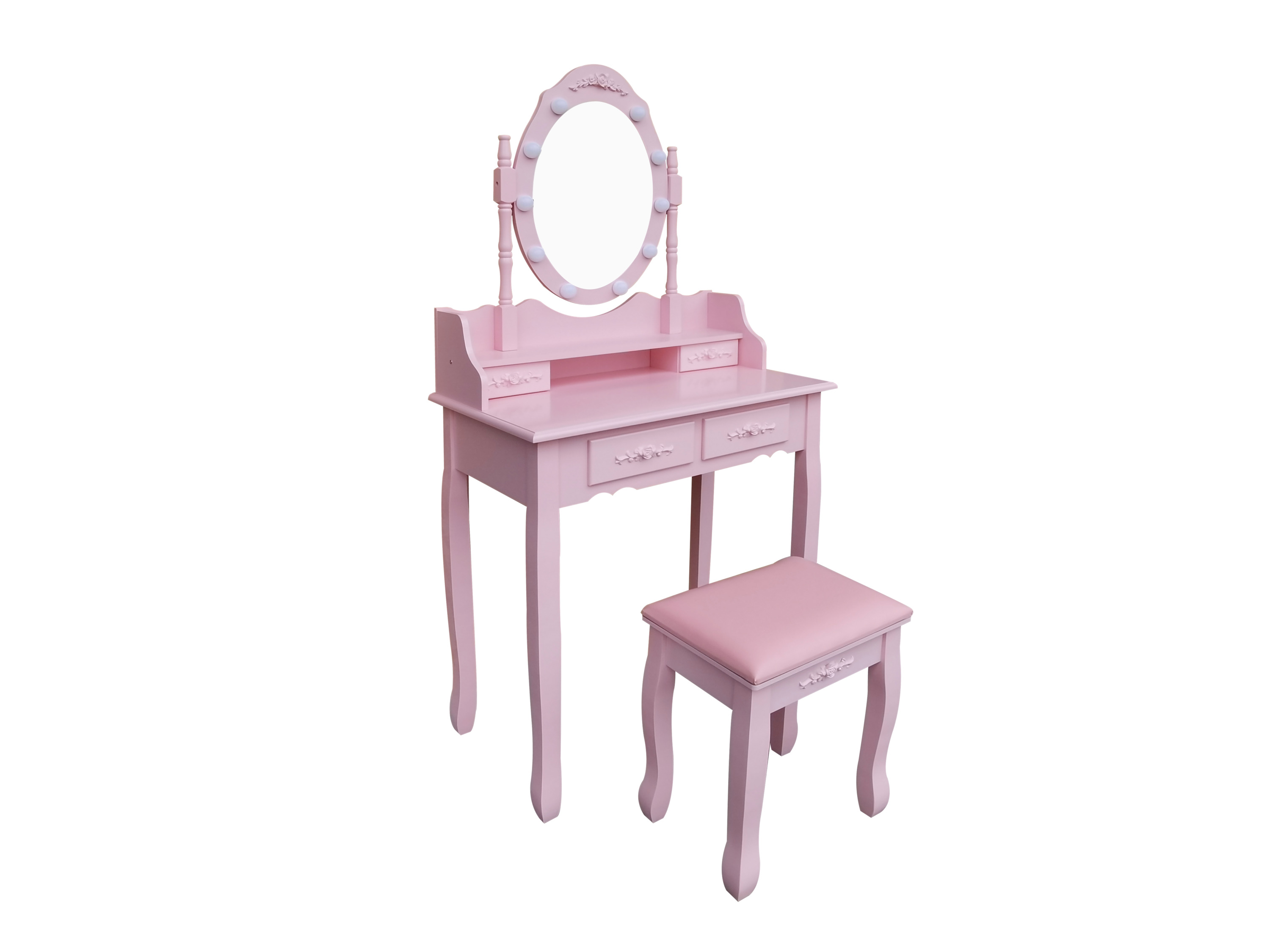 E-shop HOME DELUXE Toaletný stolík ROSY (bledoružová)