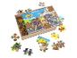 Drevené puzzle so šteniatkami a textom „Rubble & Crew“ v drevenej krabici.