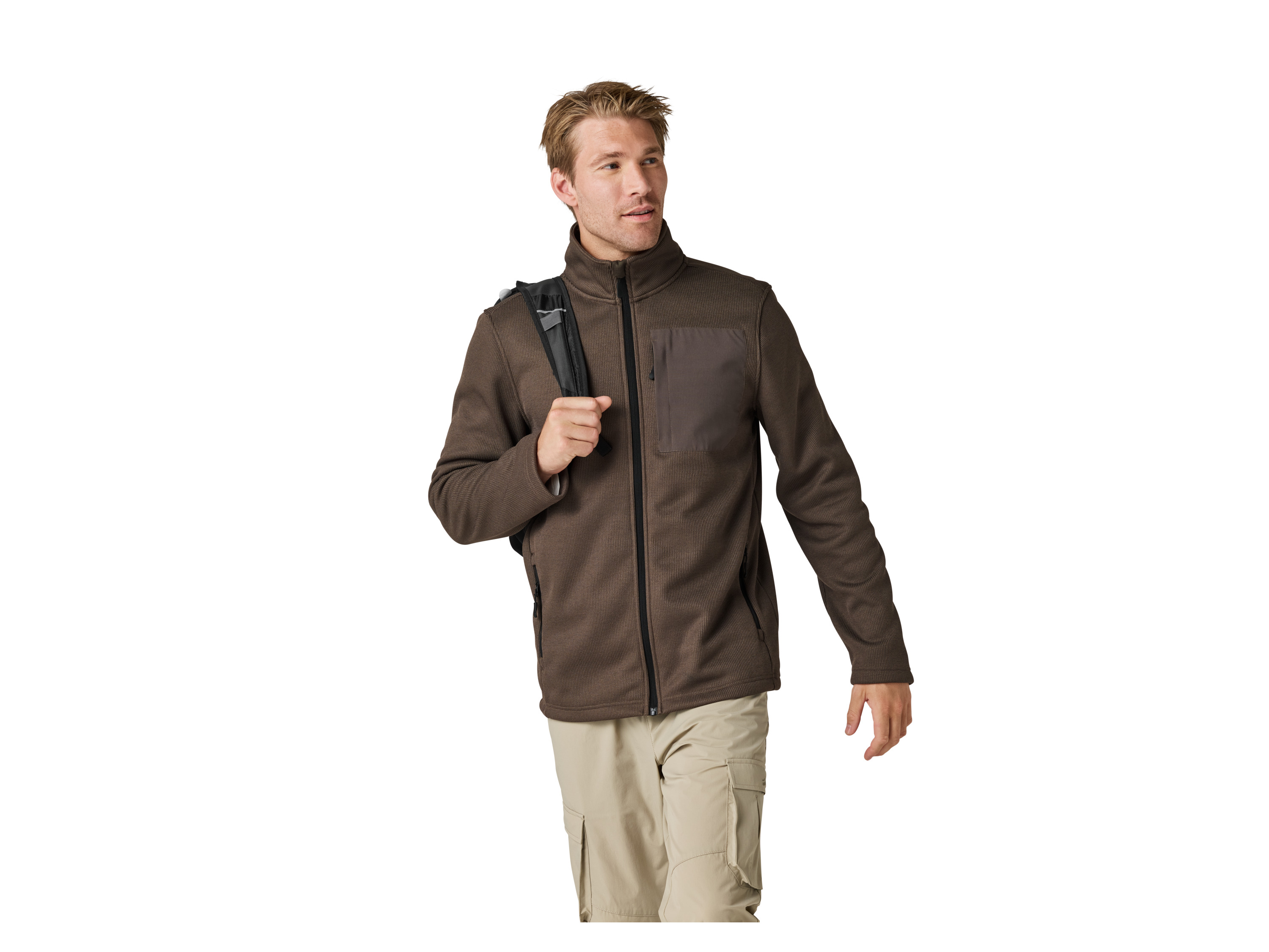 CRIVIT Pánska pletená flísová bunda - 6