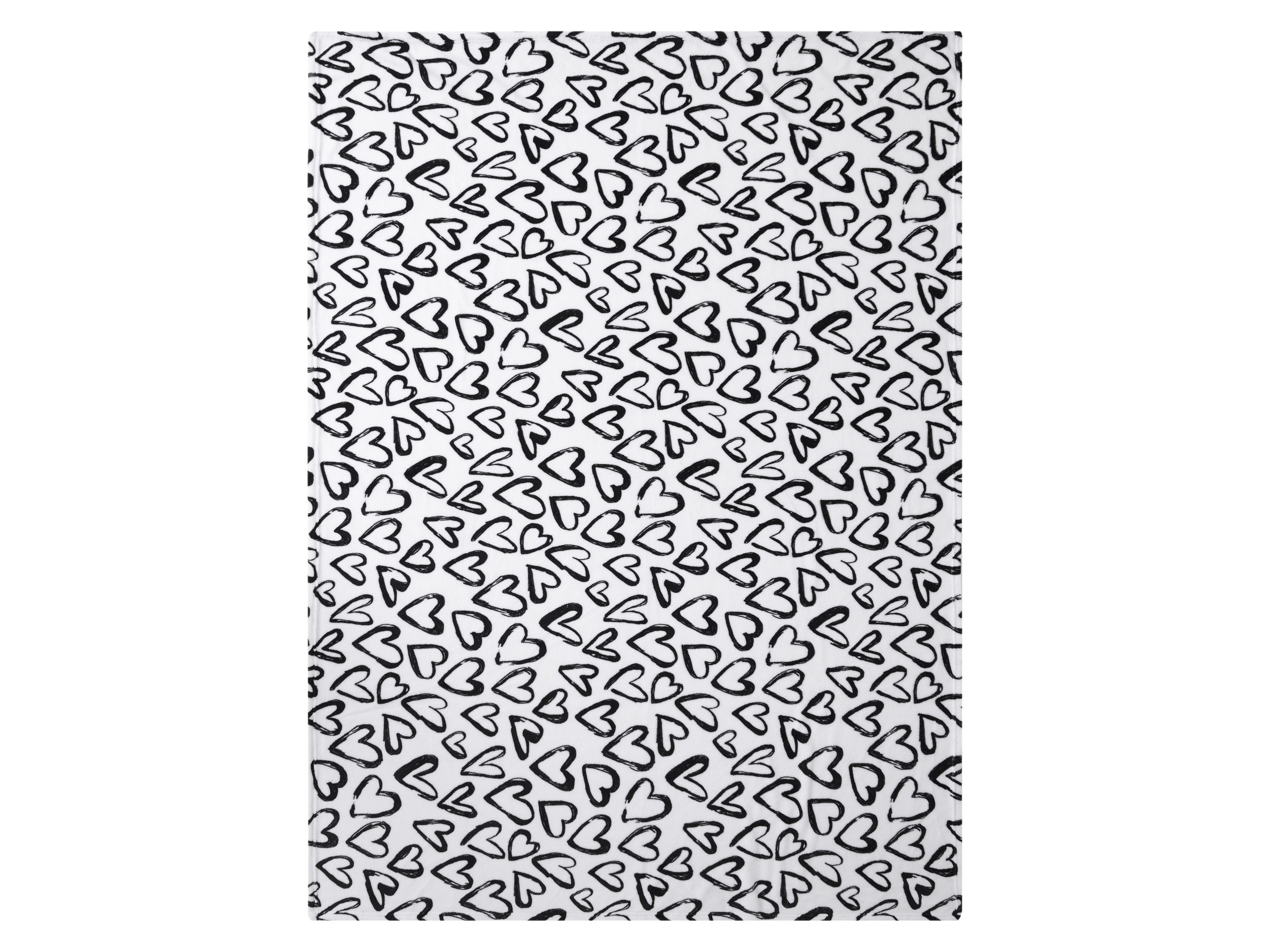 LIVARNO® Deka, 150 x 200 cm (srdcia/biela)