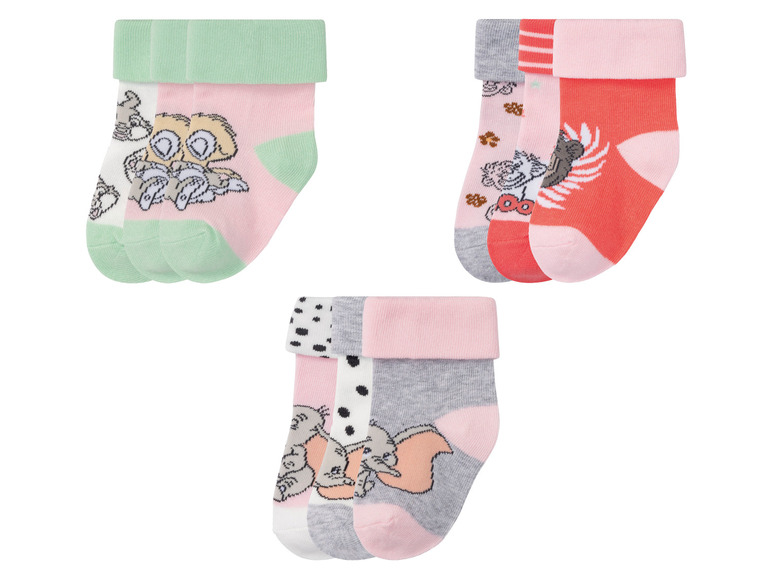 Prejsť na zobrazenie na celú obrazovku: Dievčenské ponožky pre bábätká, 3 páry – obrázok 1