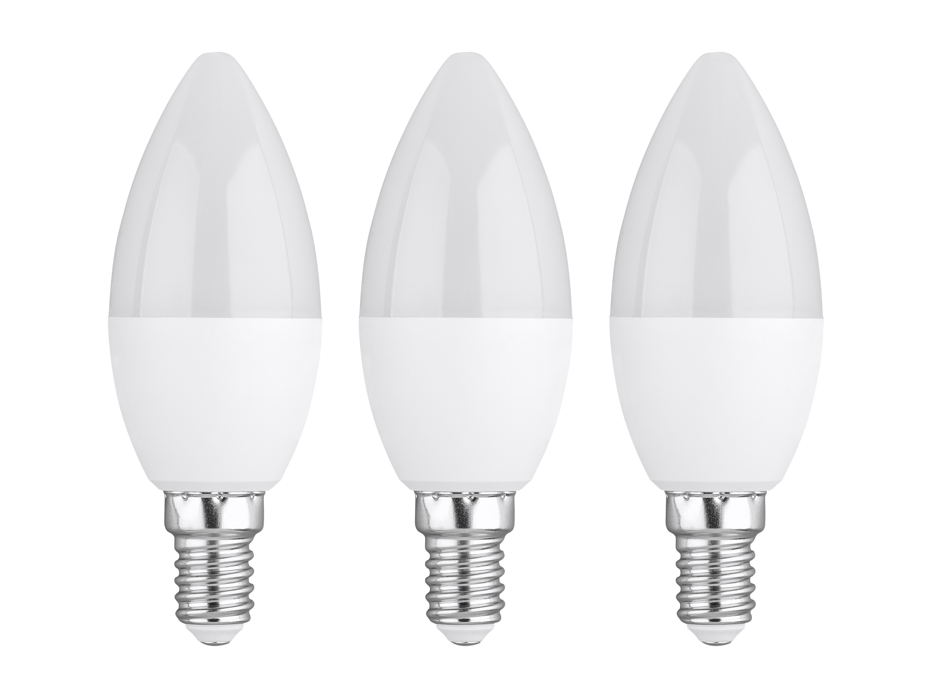 LIVARNO home LED žiarovky (4,2 W E14 sviečka, 3 kusy, mliečna)