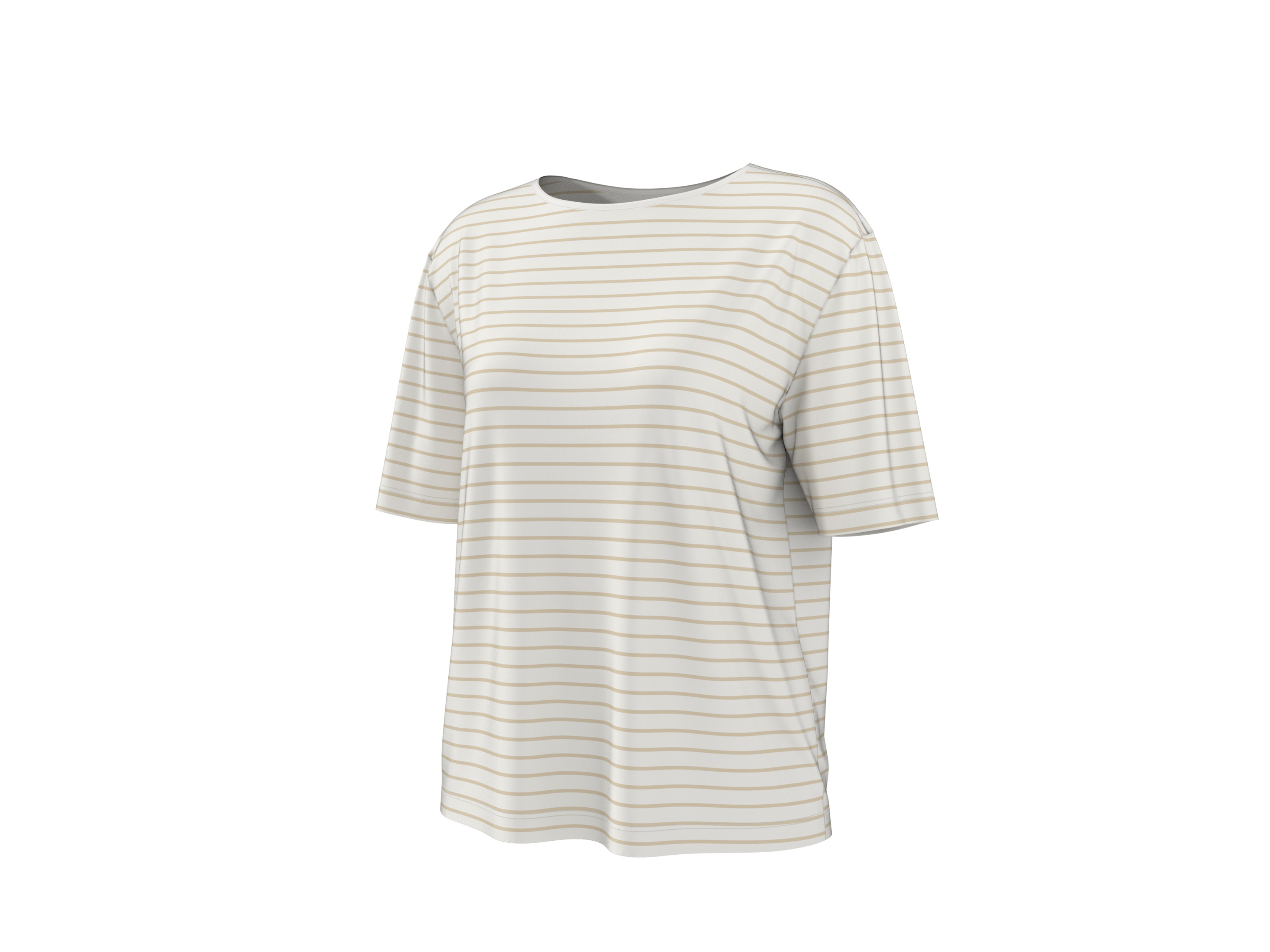 esmara® Dámske tričko (biela/béžová, XS (32/34))