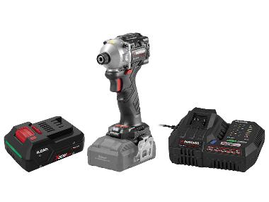 PARKSIDE PERFORMANCE® Aku rázový uťahovák PDSSAP 20-Li D3 + Smart nabíjačka akumulátora 20 V/12 A + Smart akumulátor 20 V/4 Ah
