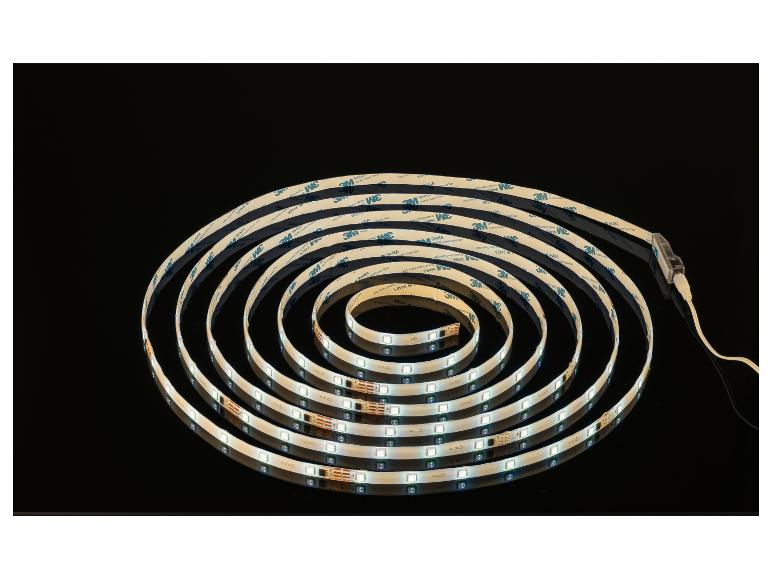 Biely LED pásik s 3M páskou, zrolovaný.