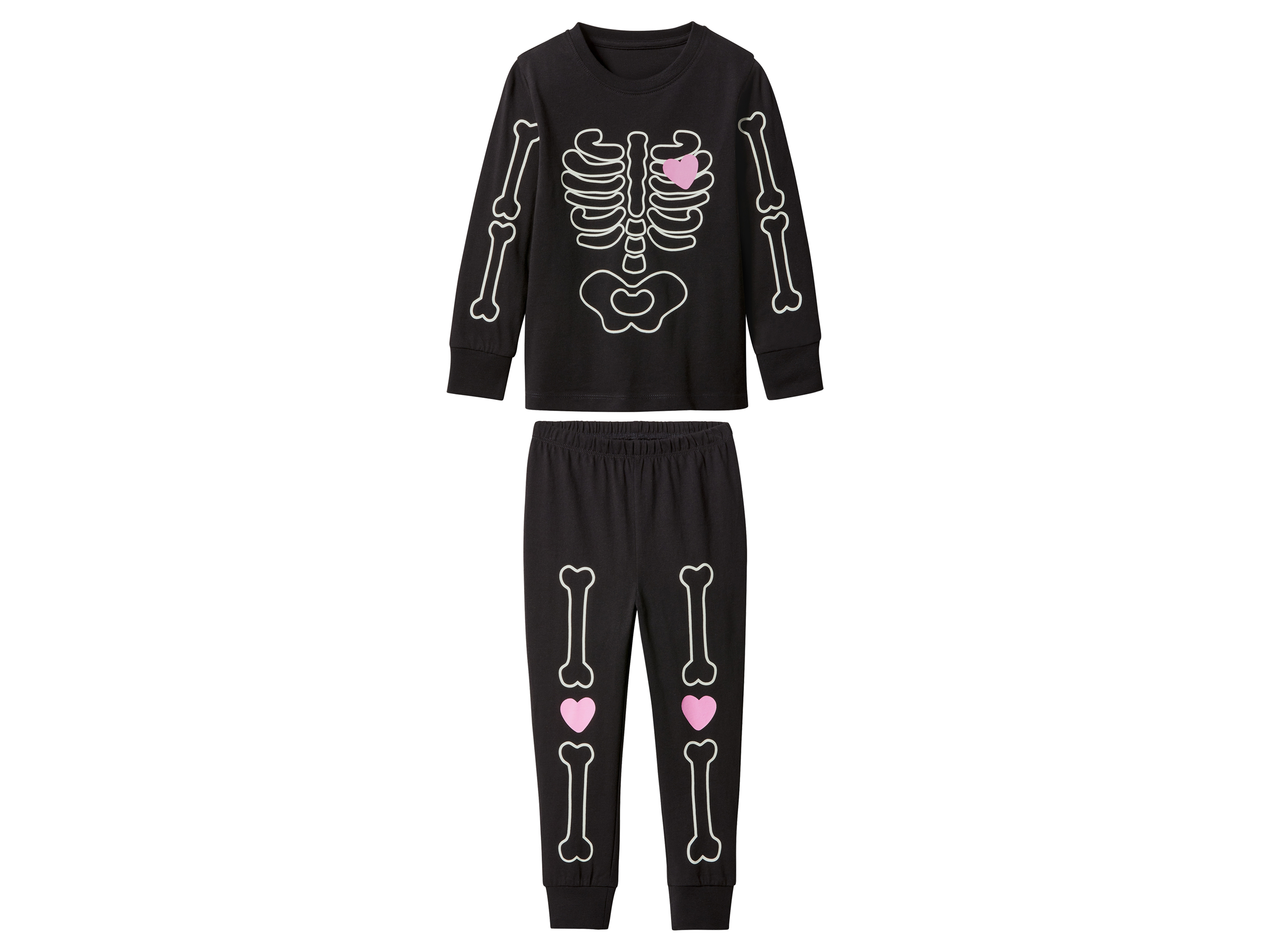 lupilu® Dievčenské pyžamo s halloweenskym motívom (čierna, 98/104)
