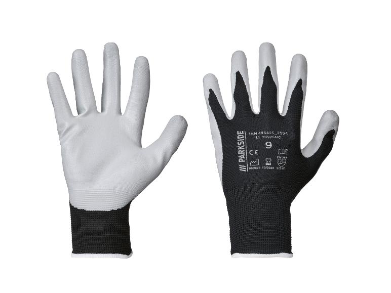 Parkside® Dámske/Pánske pracovné rukavice, 3 páry (Nano Flex, 9)