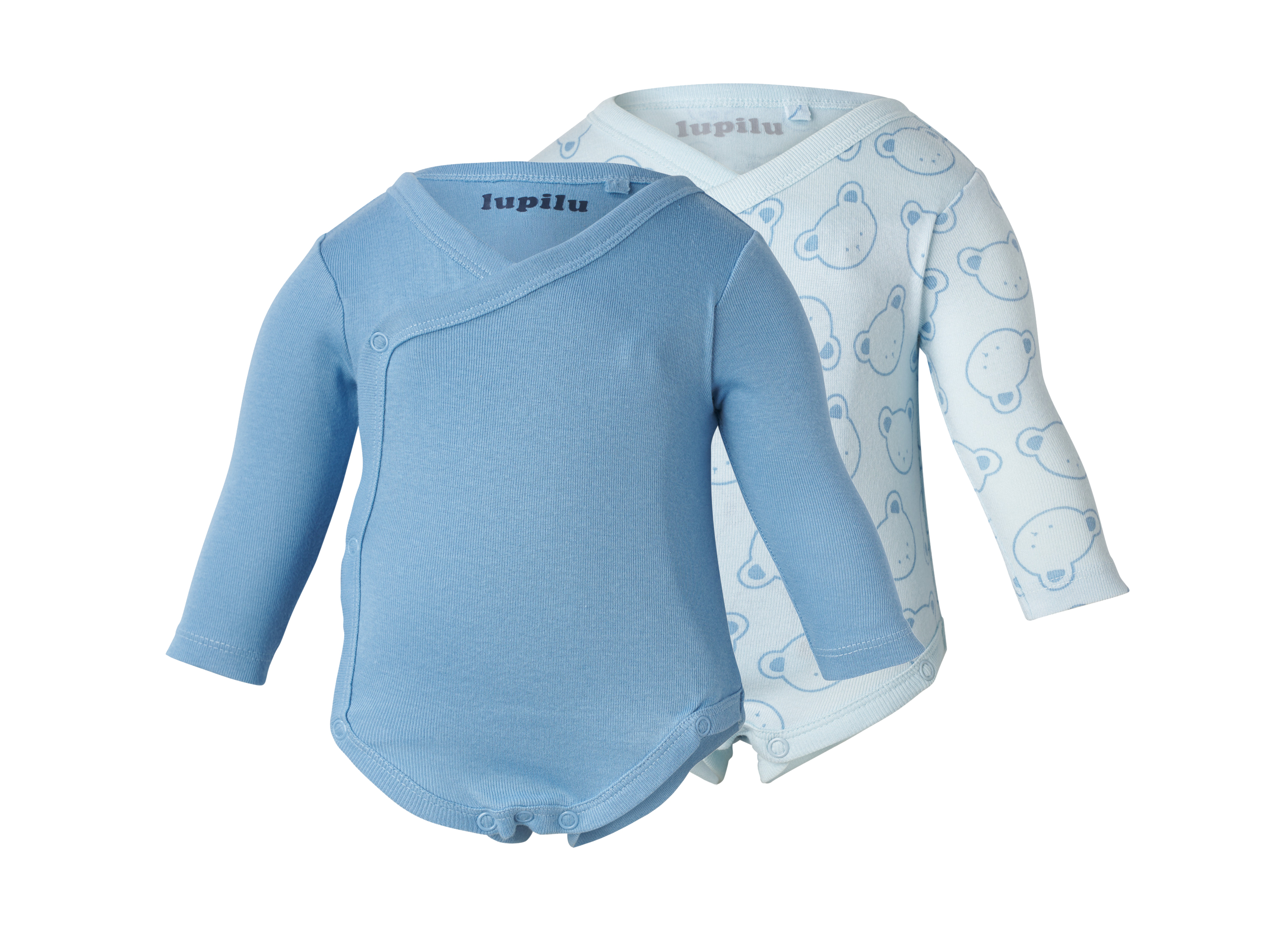 LUPILU® Zavinovacie body pre bábätká, 2 kusy (modrá, 74/80)