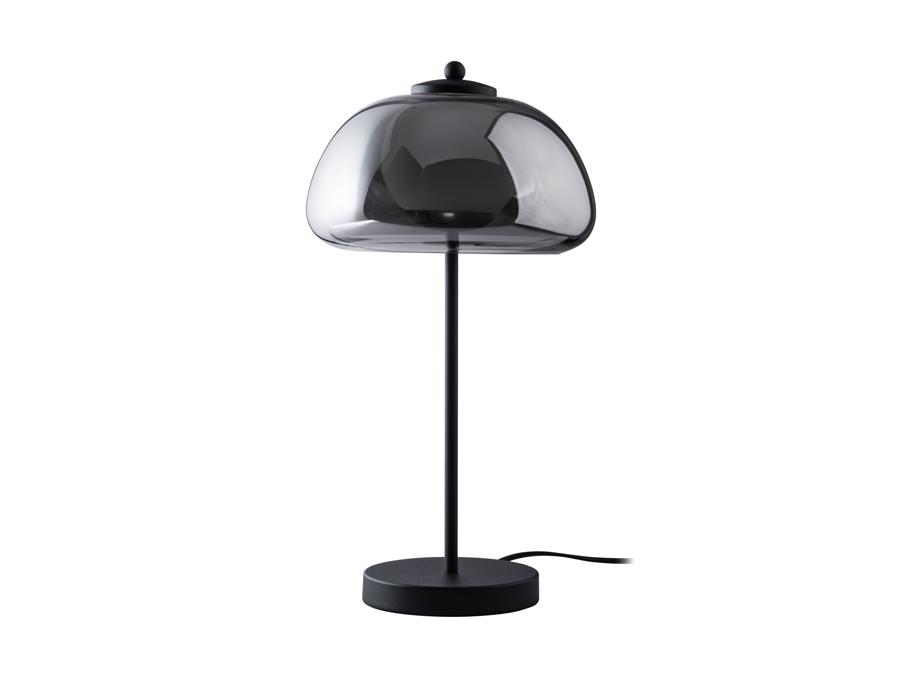 LIVARNO home Stolná LED lampa (sivé sklo)