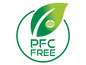 Logo PFC free s obrázkom zeleného listu.
