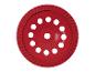 Červený segmentový kotúč na rezanie betónu.