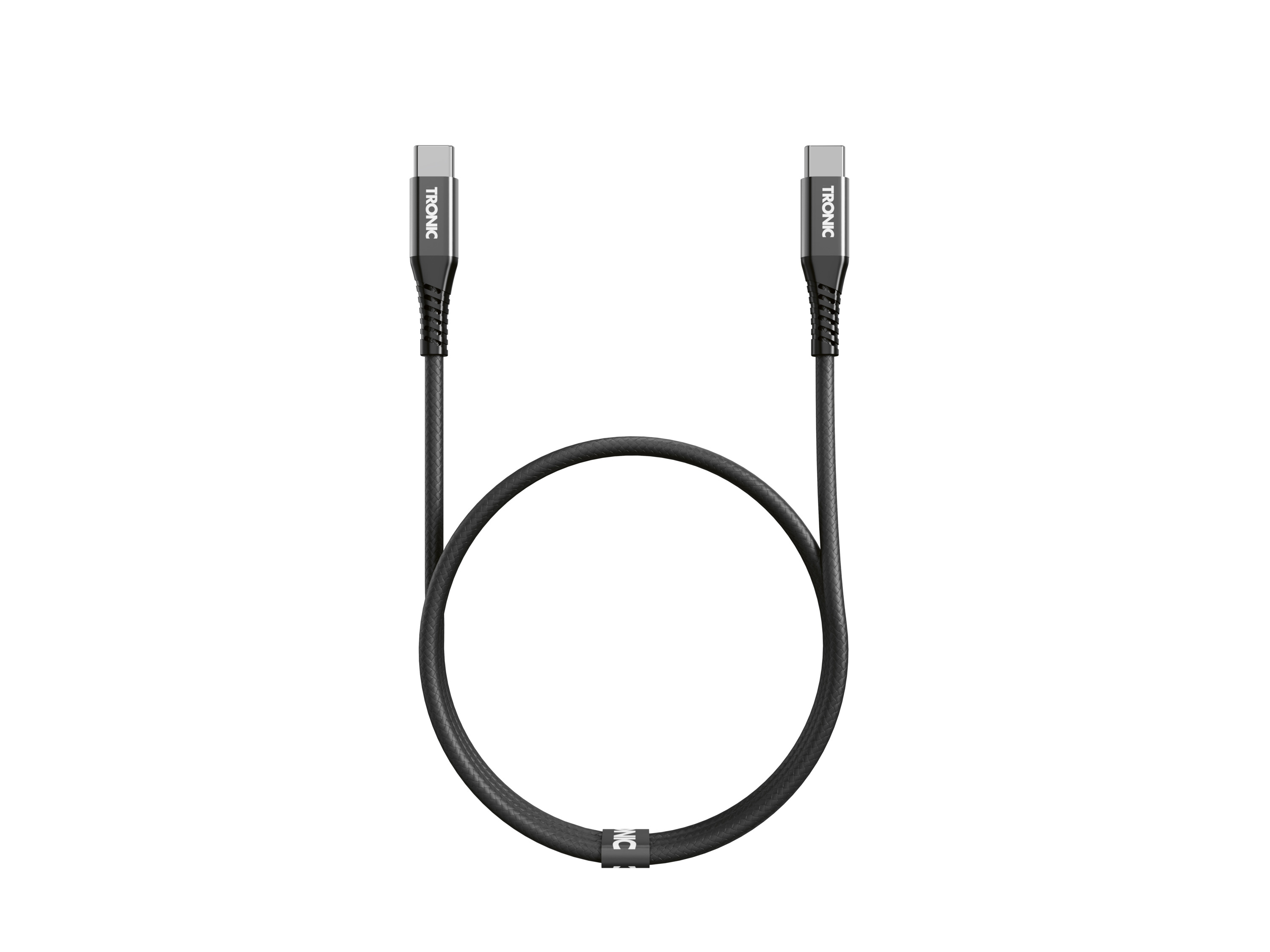 TRONIC® Nabíjací a dátový kábel, 2 m (USB-C na USB-C, čierna)
