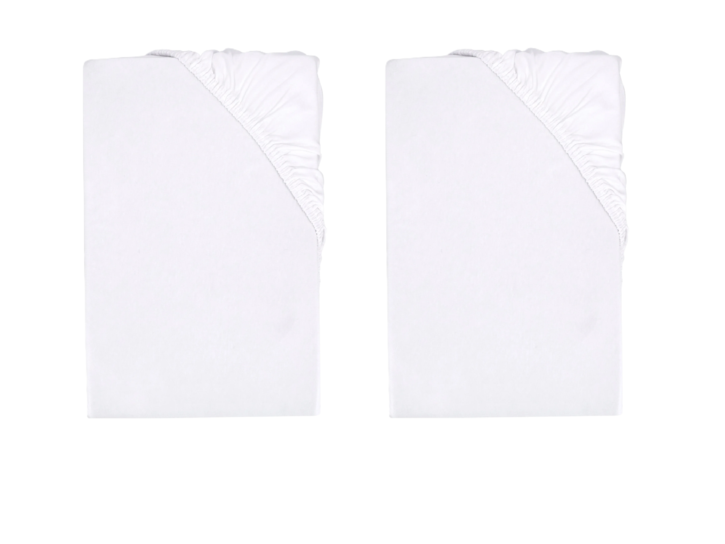 LIVARNO home Bi-elastická napínacia plachta na boxspringovú posteľ, 90 – 100 x 200 cm, biela, 2 kusy