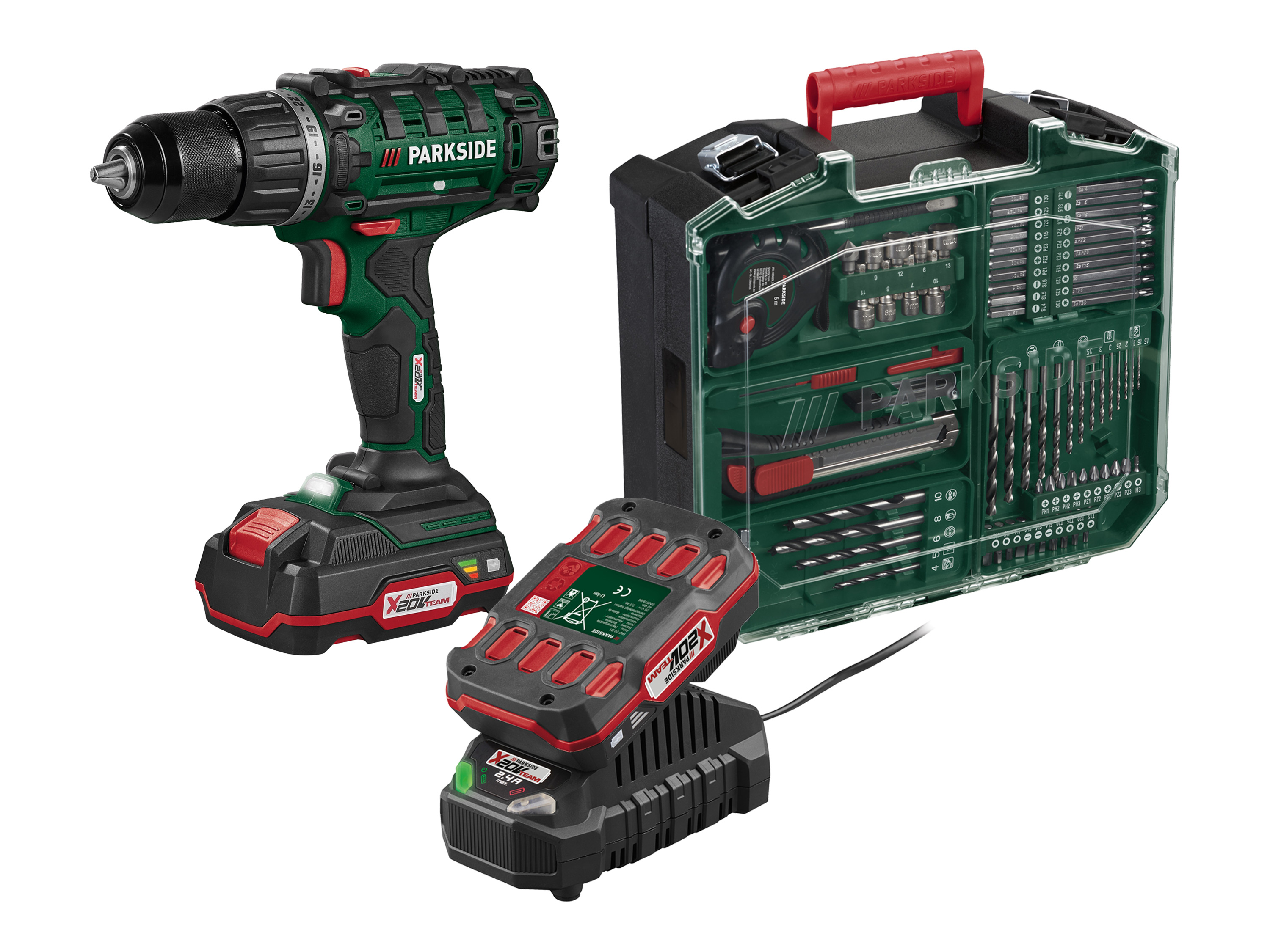 PARKSIDE® Aku vŕtací skrutkovač s príslušenstvom 20 V PABS 20-Li G8