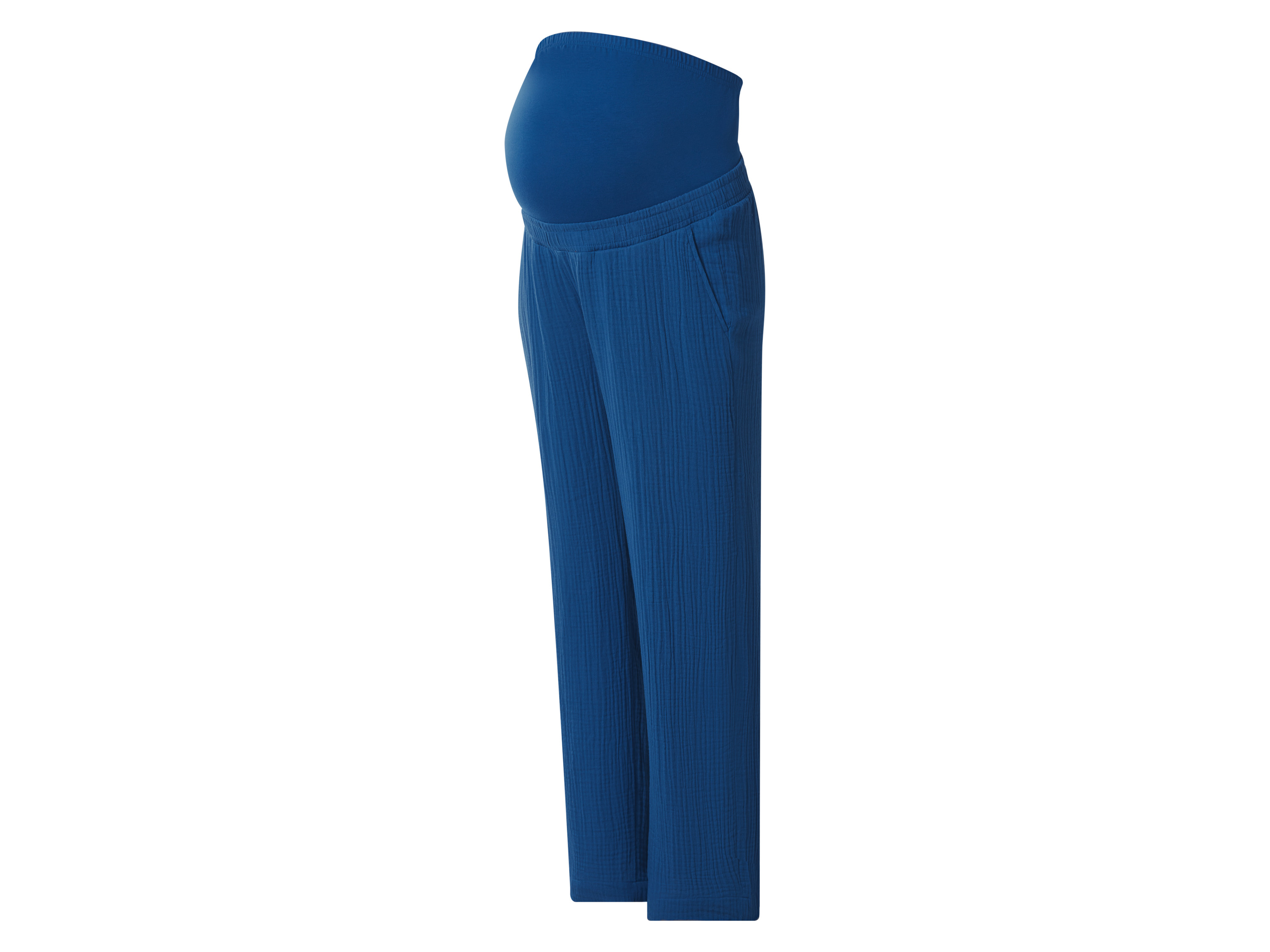 esmara® Dámske tehotenské nohavice z mušelínu (navy modrá, XL (48/50))