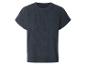 Krátke tričko, tmavomodré, rebrovaná štruktúra.