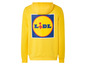 Žltá mikina s logom Lidl.