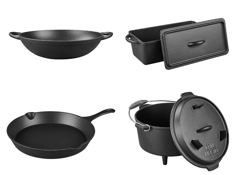 GRILLMEISTER Grilovací wok/Pekáč na chlieb/Grilovacia panvica/Holandská rúra