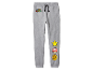 Sivé detské tepláky Super Mario s ikonami.
