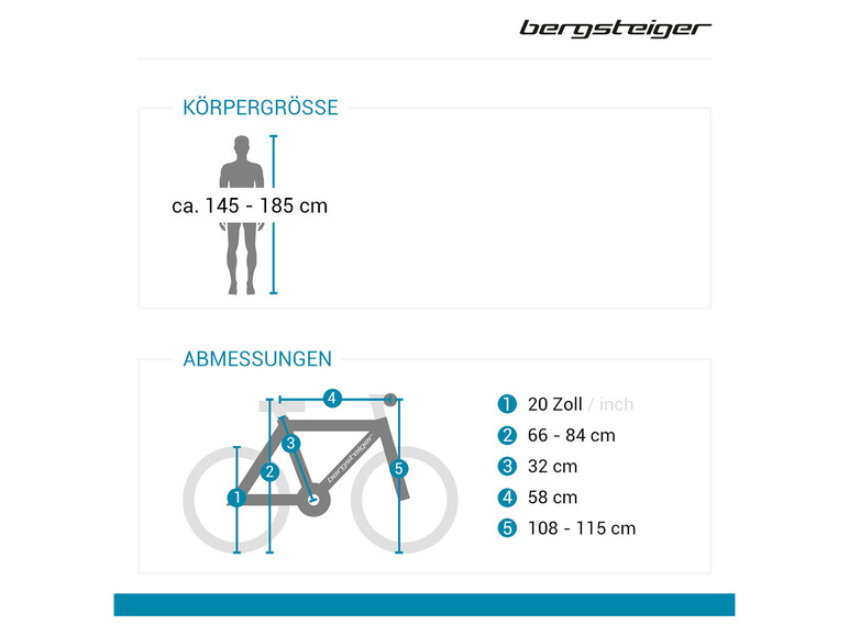 Prejsť na zobrazenie na celú obrazovku: Bergsteiger Skladací bicykel Windsor 20" – obrázok 23