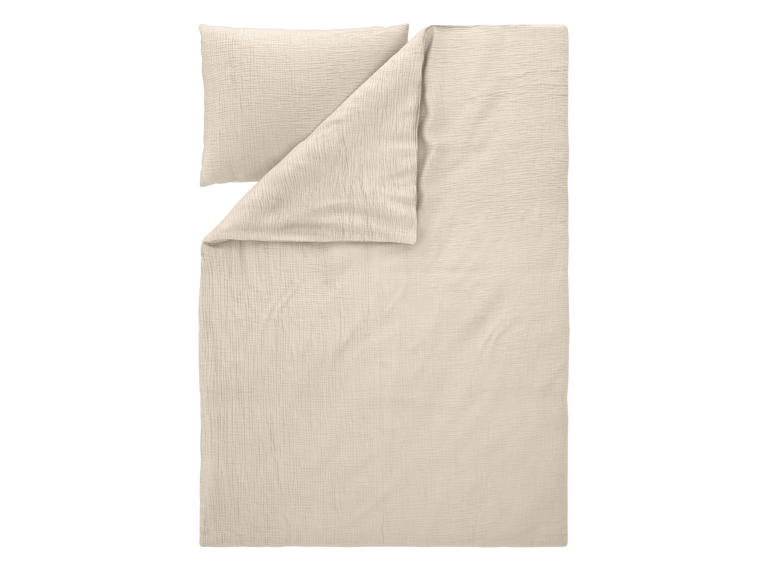 LIVARNO® Mušelínová posteľná bielizeň Premium, 140 x 200 cm (béžová)
